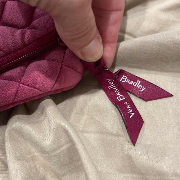 Vera Bradley Breast Cancer Awareness velour zippered compact organizer mauve - Picture 2 of 9